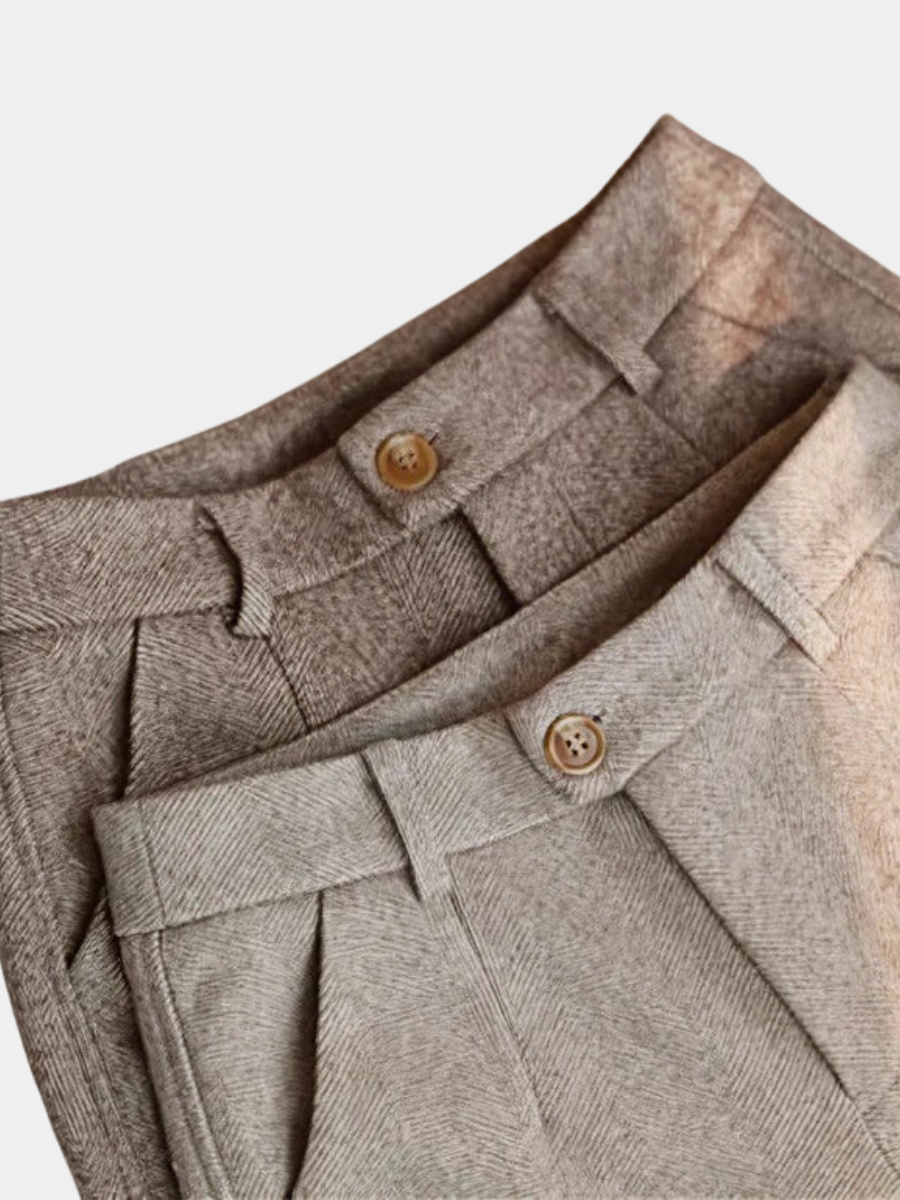 ELEGANT PURE WOOL TAILOR-MADE PANTS