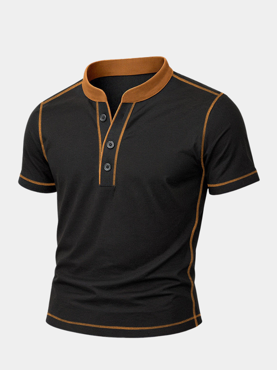 OLIVIER | HENLEY SHIRT WITH EMBER EDGE