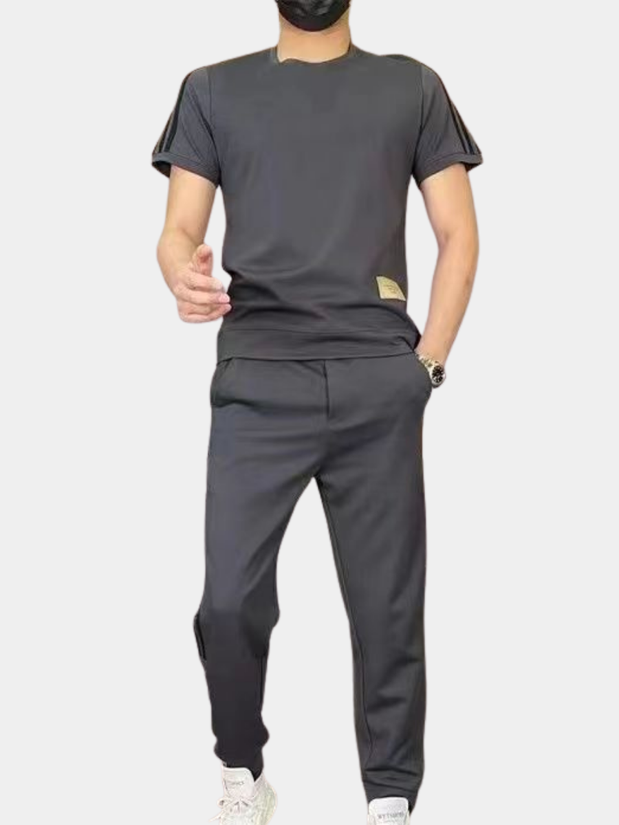MONTAGUE YORK | MEN'S SUIT IN LUXURY MATERIAL WITH ELASTIC