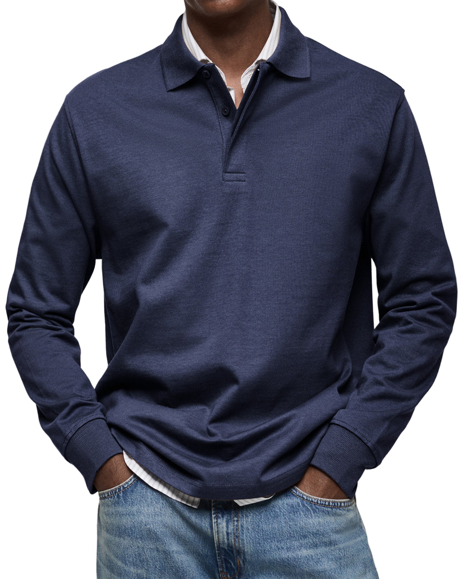 MONTAGUE YORK | LUXURY LONG-SLEEVE POLO SHIRT