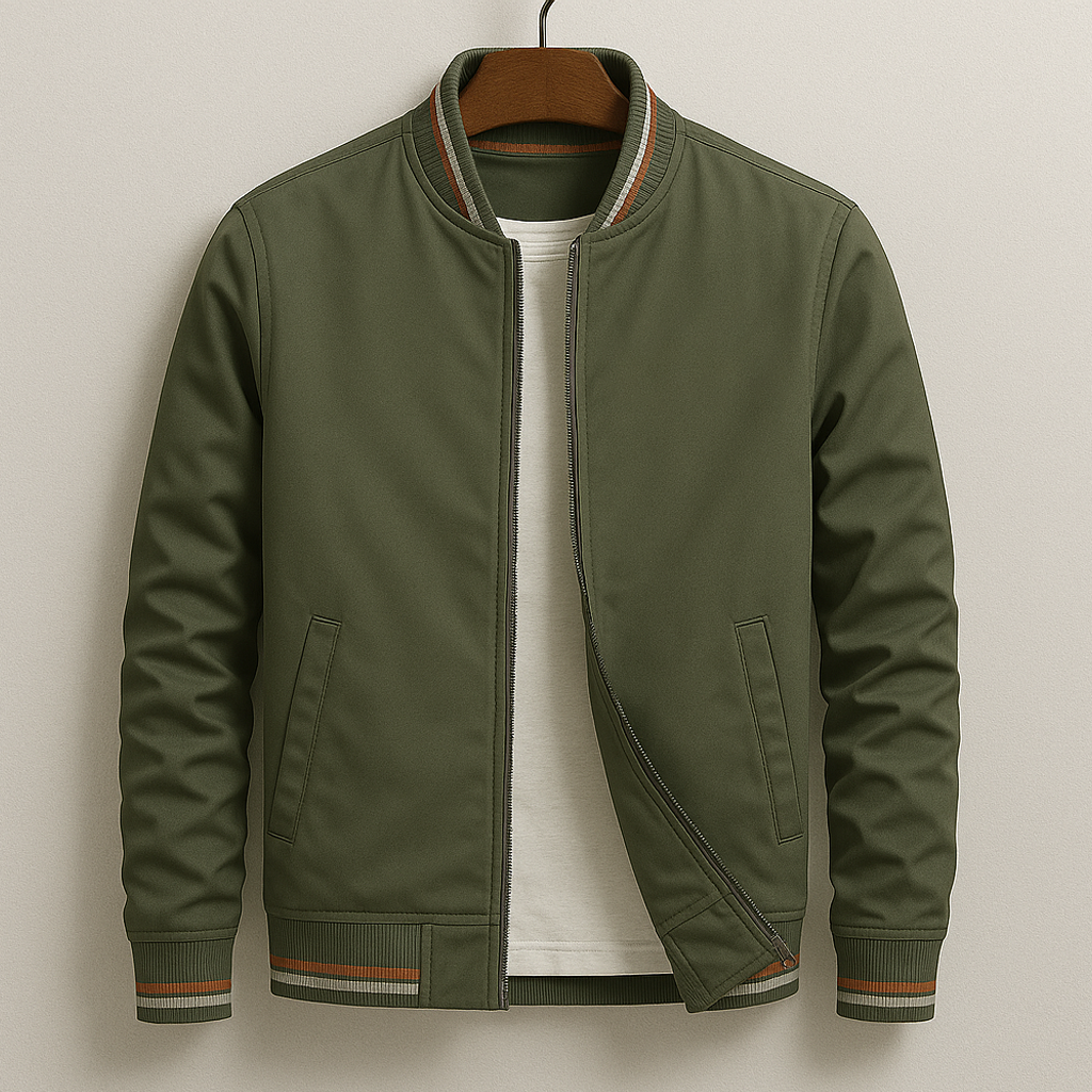 MONTAGUE YORK | SUMMER BOMBER JACKET WITH STRIPES