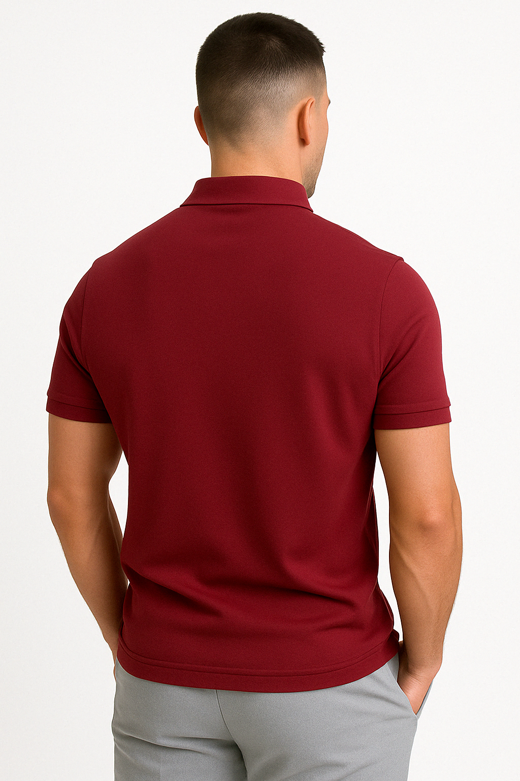 GREGORIO | MODERN POLO SHIRT WITH MID-ZIP