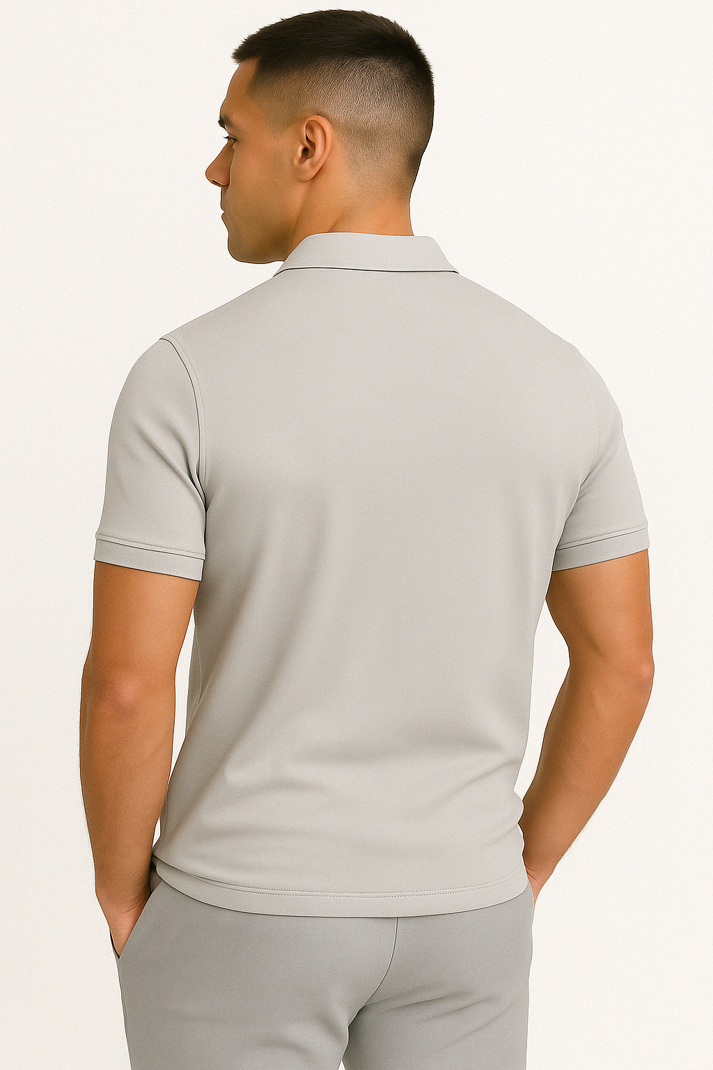 GREGORIO | MODERN POLO SHIRT WITH MID-ZIP
