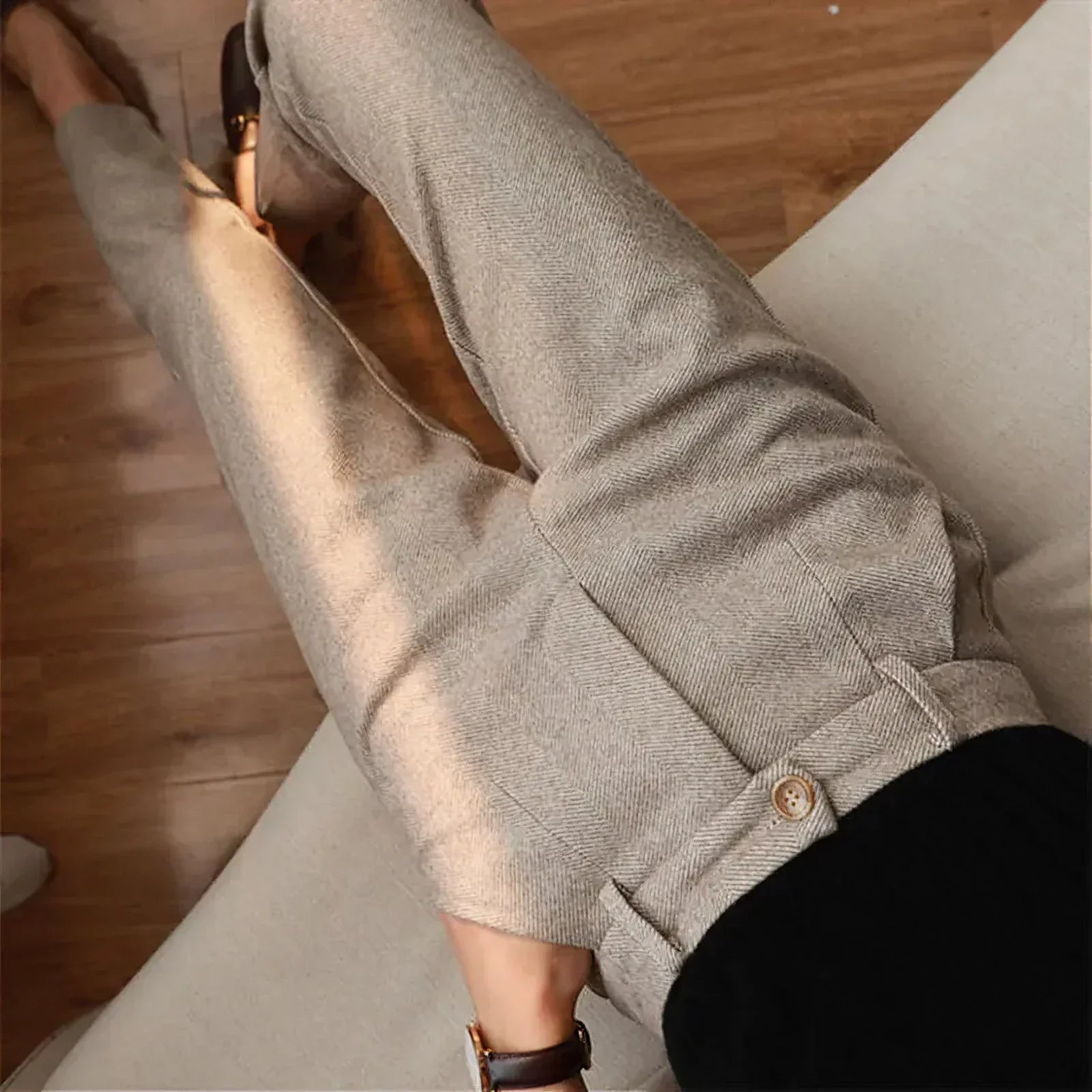 ELEGANT PURE WOOL TAILOR-MADE PANTS