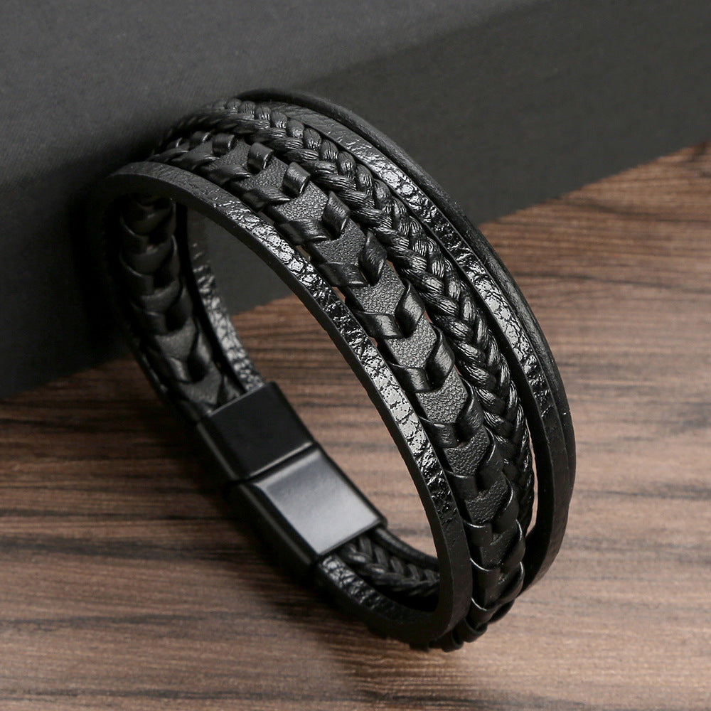 MONTAGUE YORK | LUXURY LEATHER MEN'S BRACELET