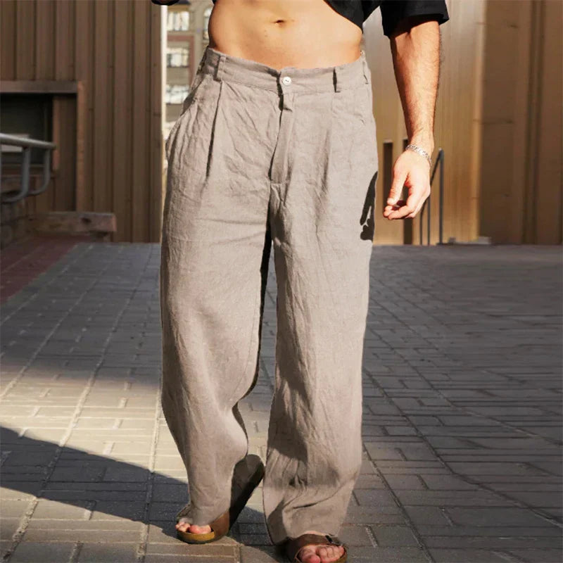 DARIO | WIDE-LEG LINEN PANTS