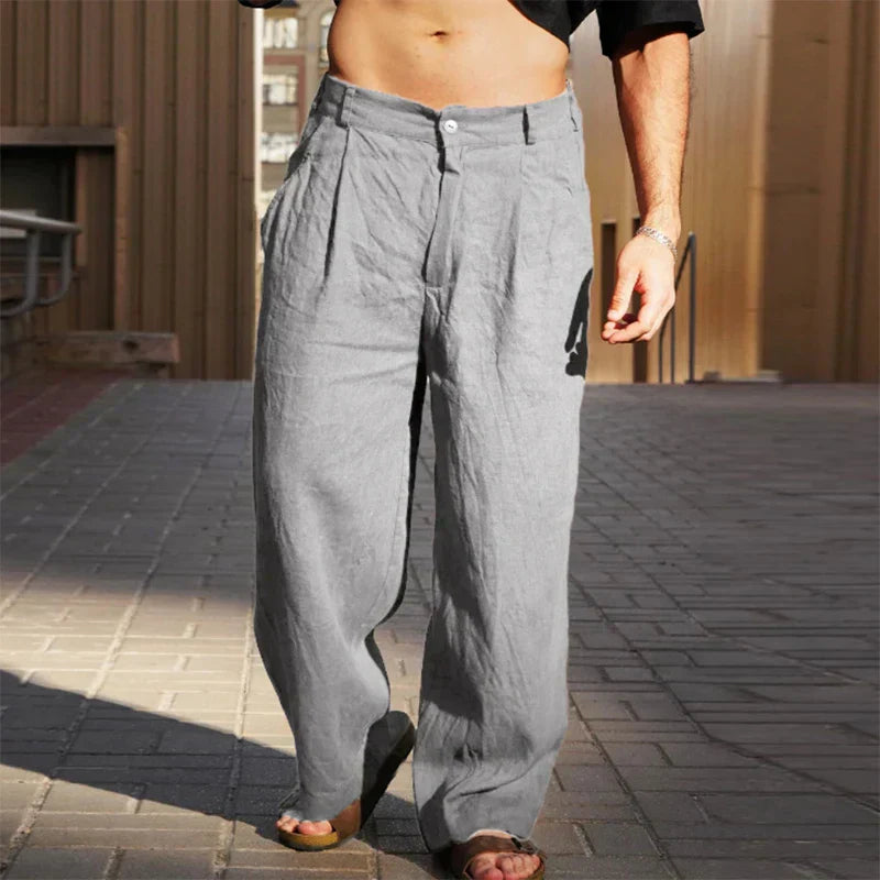 DARIO | WIDE-LEG LINEN PANTS