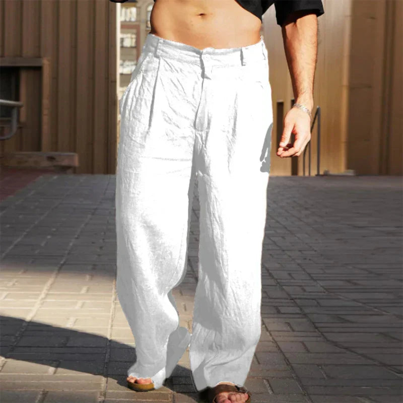 DARIO | WIDE-LEG LINEN PANTS