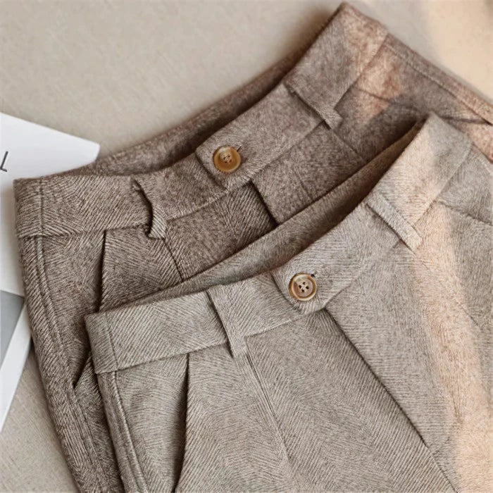 ELEGANT PURE WOOL TAILOR-MADE PANTS