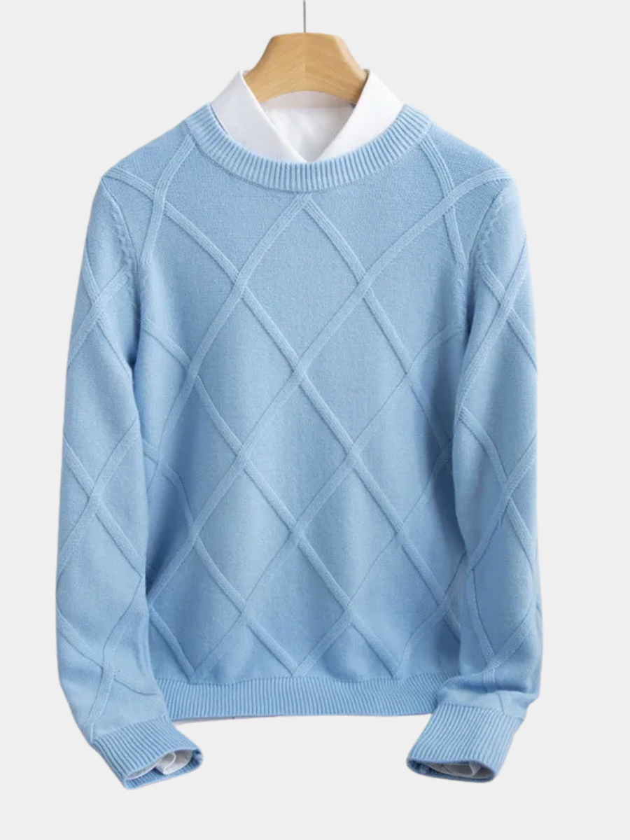 MONTAGUE YORK | Argyle Cashmere Sweater