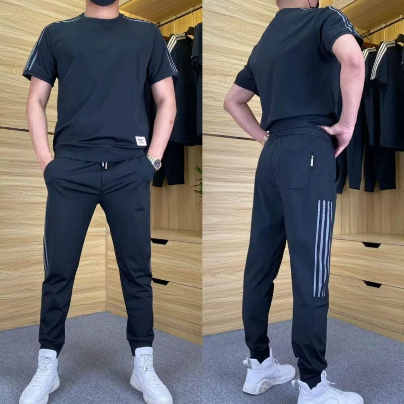 MONTAGUE YORK | MEN'S SUIT IN LUXURY MATERIAL WITH ELASTIC